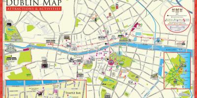 Zemljevid turističnih znamenitosti Dublina