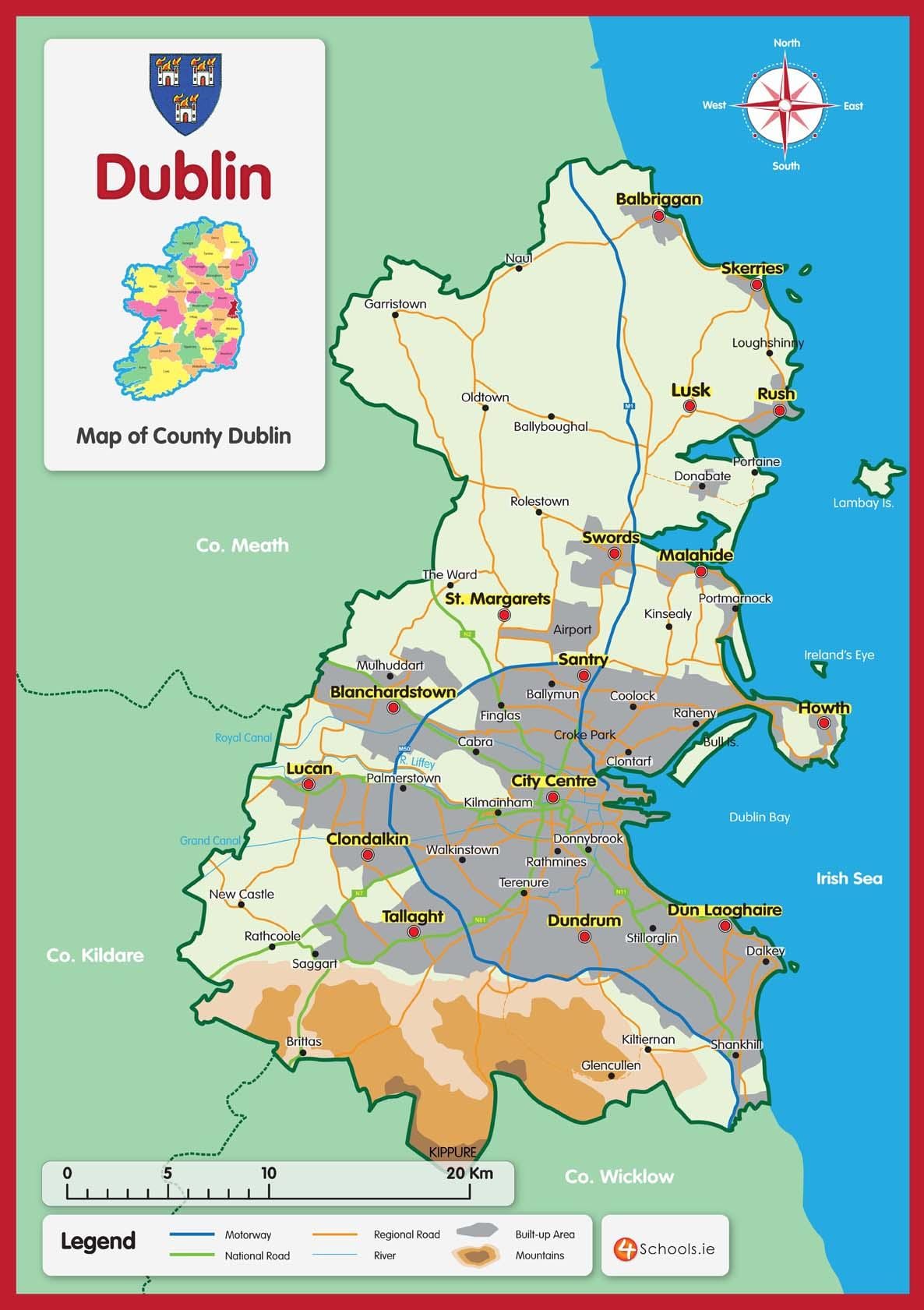 zemljevid občine Dublin