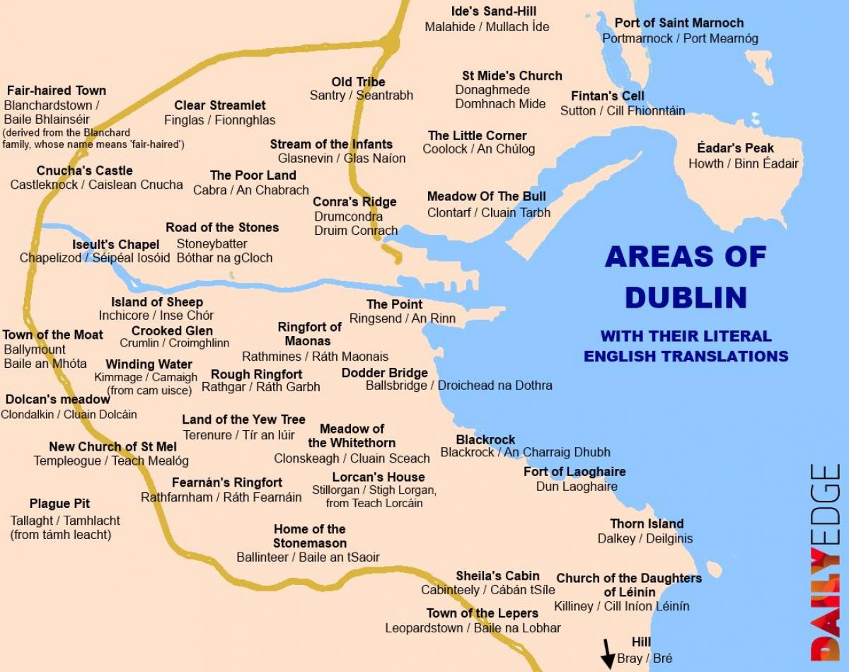 zemljevid Dublin predmestje