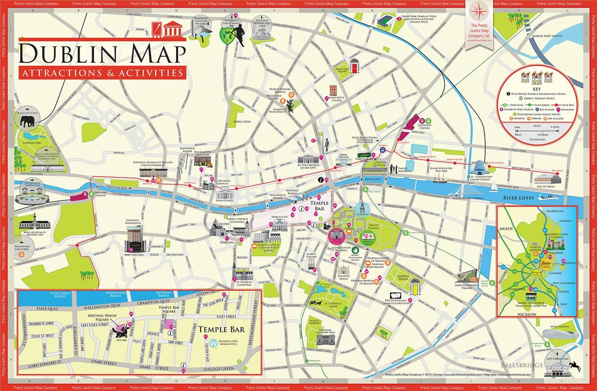 turistična karta Dublin