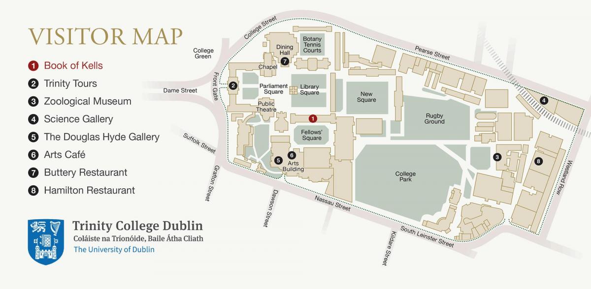 zemljevid Trinity College