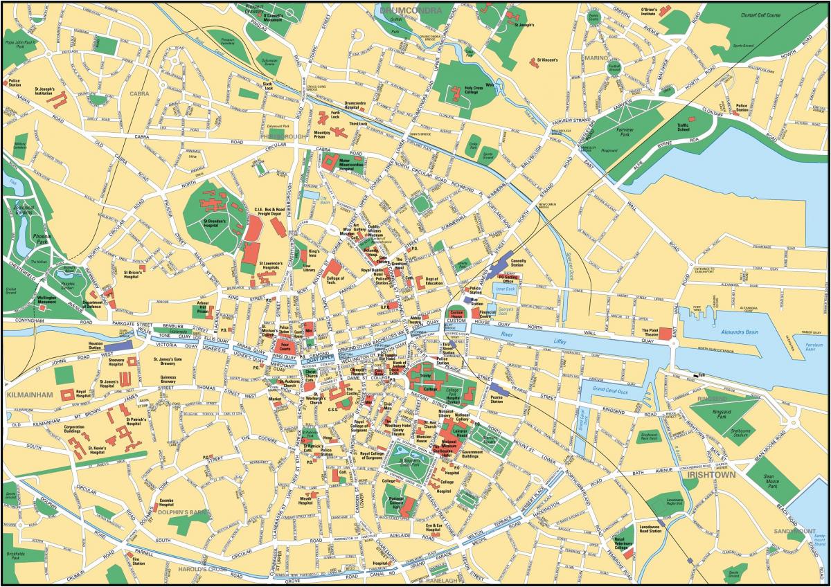 zemljevid Dublinu