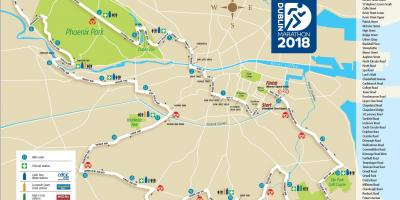 Dublin city maraton poti zemljevid