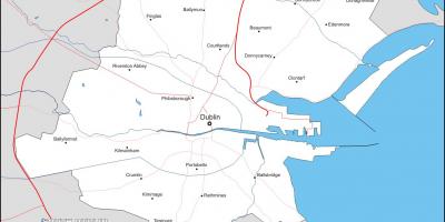 Zemljevid Dublin soseskah