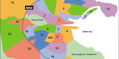 Zemljevid Dublin področjih