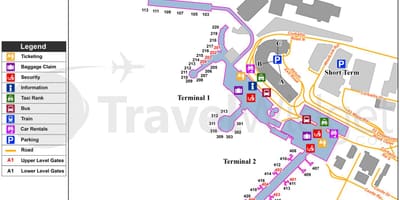Dublinskega letališča parkirišče zemljevid