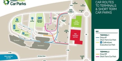 Zemljevid Dublinskega letališča terminal 1