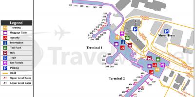 Zemljevid letališča Dublin